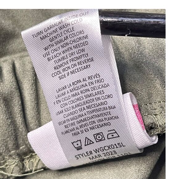 Little Lass Girls Size 5 Ruffled Faux Suede Olive Green Western Skirt - Picture 7 of 7